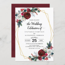 Marco geométrico de oro Flores de invierno de Borg