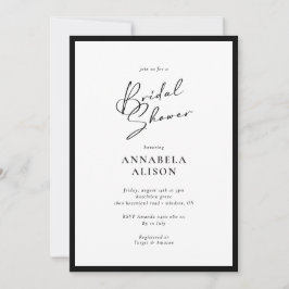 Invitación Marco Moderno y Elegante para Despedida de Soltera