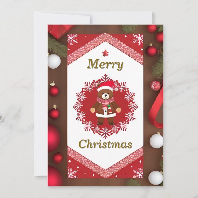 Invitación Marco Nevado Festivo de Navidad (Anverso)