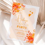 Invitación Marco ondulado caliente naranja boho floral Sweet<br><div class="desc">La planificación de Sweet 16 acaba de ser mucho más bonita con nuestra invitación de cumpleaños floral de Hot naranja wavy frame boho. ¡Prepárate para celebrar con estilo! Nuestra dulce invitación de dieciséis incluye naranja caliente de negrita pintada a mano, ramo de acuarela floral amarillo con peonías y rosas, con...</div>