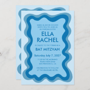 Invitación Marco ondulado Personalizado moderno QR CODE Bar B