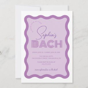 Invitación Marco ondulado Retro Bachelorette Fin de Semana It