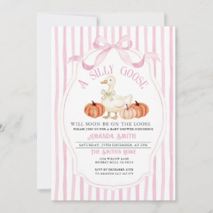 Invitación Marco preppy rosaCaer en Baby Shower silencioso go
