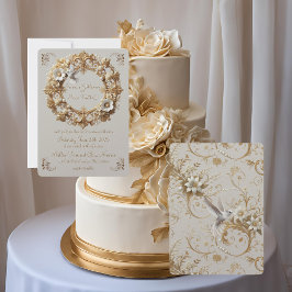 Invitación Marco redondo de la colección White Hummingbird