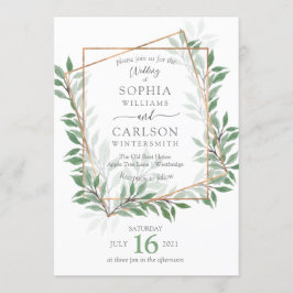 Invitación Marco rústico de verdor,