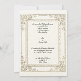 Invitación Marco sencillo de la época victoriana de 1877