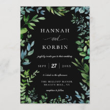 Marco verde moderno | Boda negro