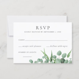 Invitación Marco verde moderno Eucalyptus Botánico RSVP