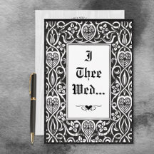 Marco vintage gótico negro y blanco Roycroft