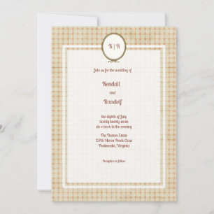 Invitación Marco y mosaico vintage