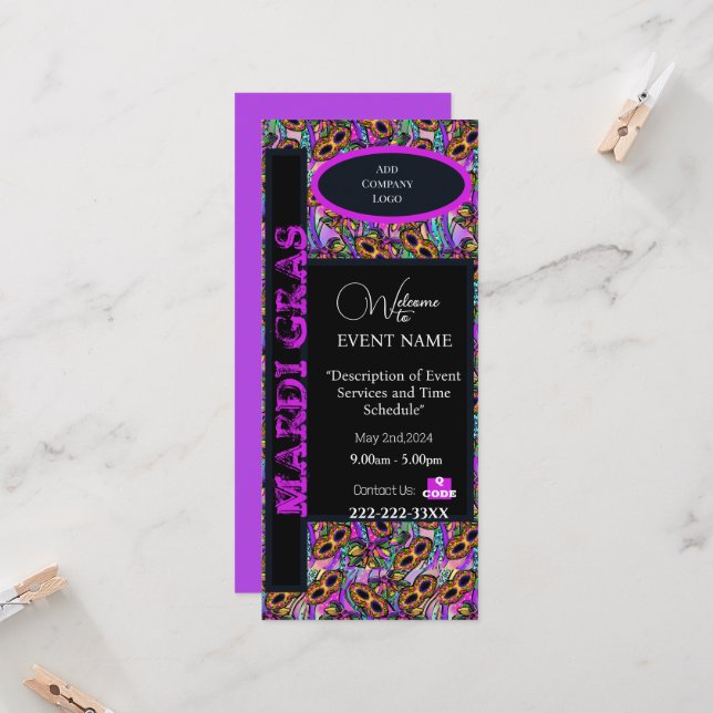 INVITACIÓN MARDI GRAS (Anverso/Reverso In Situ)