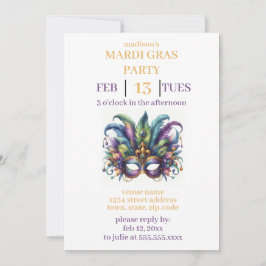 Invitación Mardi Gras