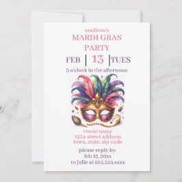 Invitación Mardi Gras