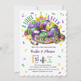 Invitación Mardi Gras A little Queen Scallop Invitation