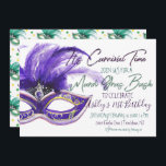 Invitación Mardi Gras Bash | 21 cumpleaños<br><div class="desc">Tener 21 años es un hito en sí mismo. Hay ciertos aspectos que necesitan una deliberación prudente antes de que se pueda decir que sí. Por ejemplo, piense si esto será un fiesta de adultos. ¿Qué hace una fiesta de cumpleaños perfecta para la mascarada del Mardi Gras? Comida, diversión, amigos...</div>
