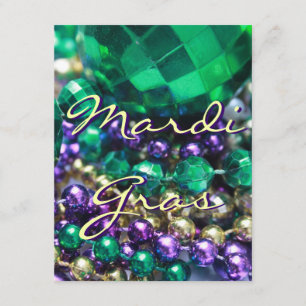 Invitación Mardi Gras Bead Throws Personalizado Invitar Tarje