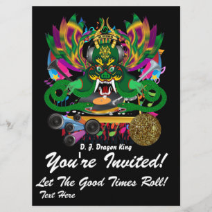 Invitación Mardi Gras D. J. Sugerencias de Dragon King View