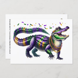 Invitación Mardi Gras Gator