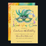 Invitación Mardi Gras Soiree | 30 cumpleaños<br><div class="desc">Tener 30 años es un hito en sí mismo. Hay ciertos aspectos que necesitan una deliberación prudente antes de que se pueda decir que sí. Por ejemplo, piense si esto será un fiesta de adultos. ¿Qué hace una fiesta de cumpleaños perfecta para la mascarada del Mardi Gras? Comida, diversión, amigos...</div>