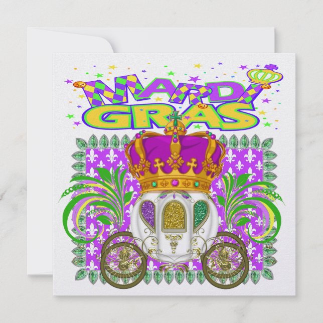 Invitación Mardi Gras - Su evento real - SRF (Anverso)