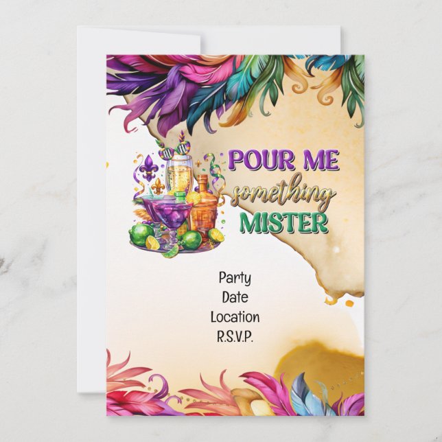 Invitación Mardigras (Anverso)