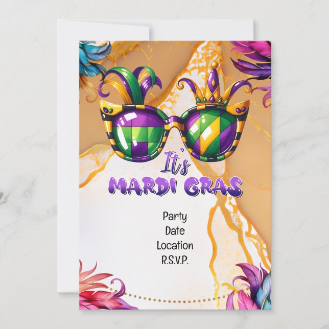 Invitación Mardigras (Anverso)
