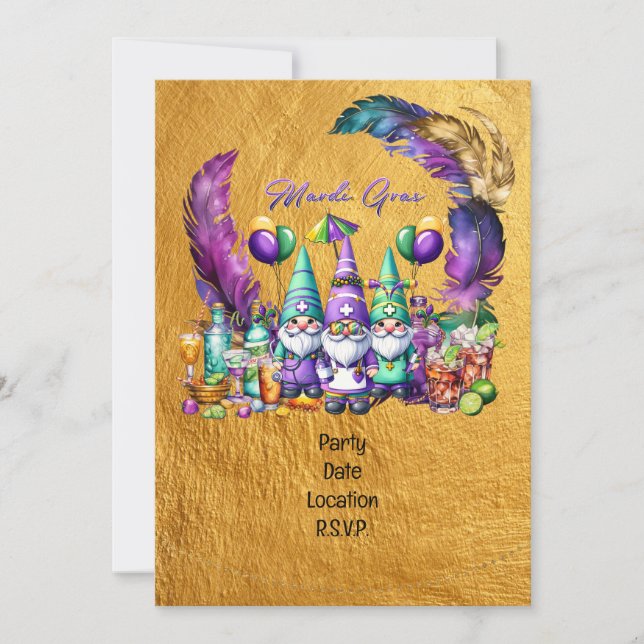 Invitación Mardigras (Anverso)