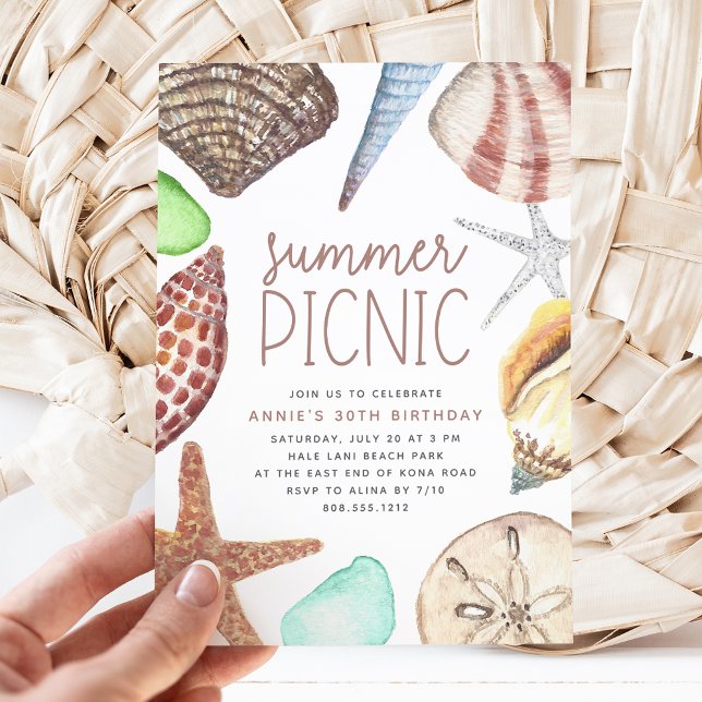 Invitación Marea acuática cualquier ocasión Picnic de verano (Subido por el creador)
