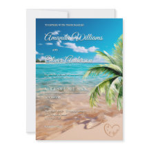Marea turquesa Tropical Palm Tree Beach Wedding