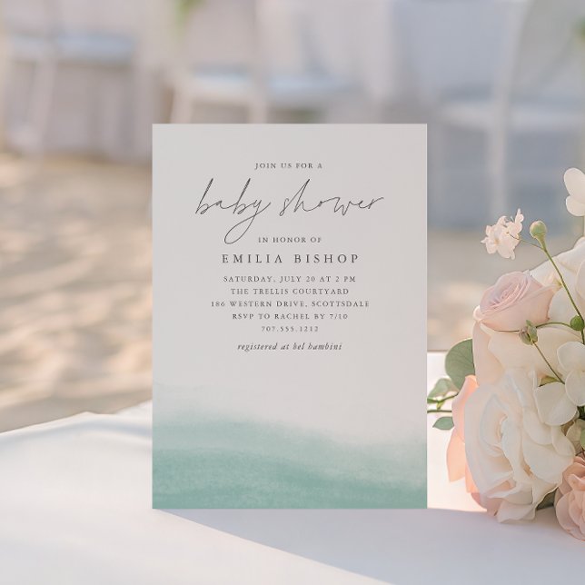 Invitación Mareas de lazo de agua costera Baby Shower (Subido por el creador)
