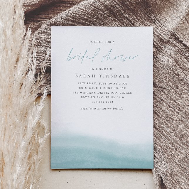 Invitación Mareas marinas Agua Costera Ducha Bridal (Subido por el creador)