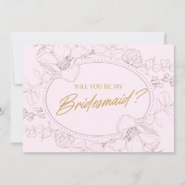 Invitación Marfil Elegent Floral Serás Mi Novia