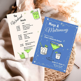Invitación Marg & Matrimony Bachelorette Weekend Itinerario