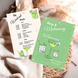 Invitación Marg & Matrimony Bachelorette Weekend Itinerario