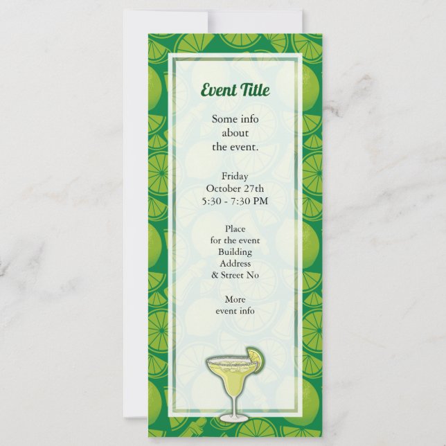 Invitación Margarita (Reverso)