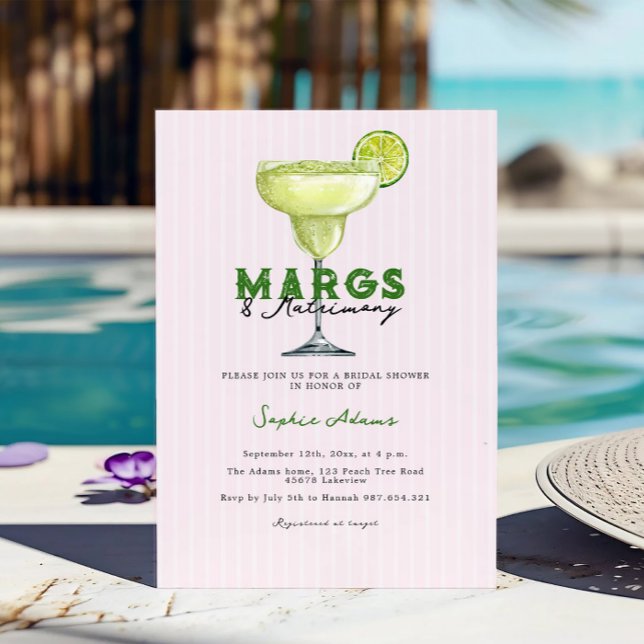 Invitación Margarita Coctail Margs & Matrimony Bridal Shower (Subido por el creador)