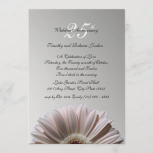Invitación Margarita del Aniversario de Plata