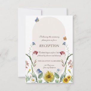 Invitación Margarita del campo Mariposas Mantequilla de Giras