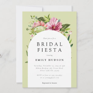 Invitación Margarita Fiesta Floral Bridal Shower