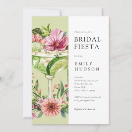 Invitación Margarita Fiesta Floral Bridal Shower