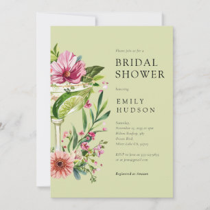 Invitación Margarita Fiesta Floral Bridal Shower