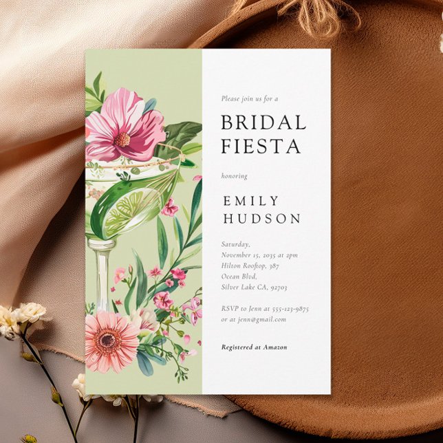 Invitación Margarita Fiesta Floral Bridal Shower (Subido por el creador)