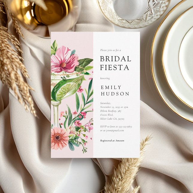 Invitación Margarita Fiesta Floral Bridal Shower (Subido por el creador)