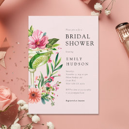 Invitación Margarita Fiesta Floral Bridal Shower