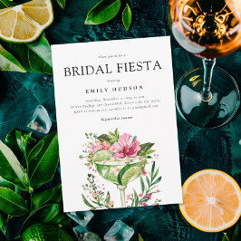 Invitación Margarita Fiesta Floral Bridal Shower