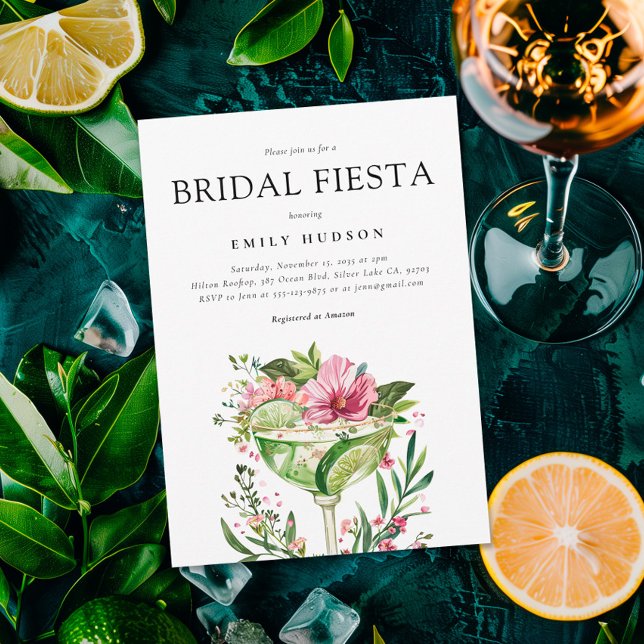 Invitación Margarita Fiesta Floral Bridal Shower (Subido por el creador)