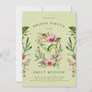 Invitación Margarita Fiesta Floral Bridal Shower