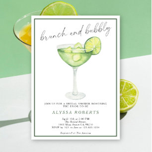 Invitación Margarita Lime Brunch y Bubbly