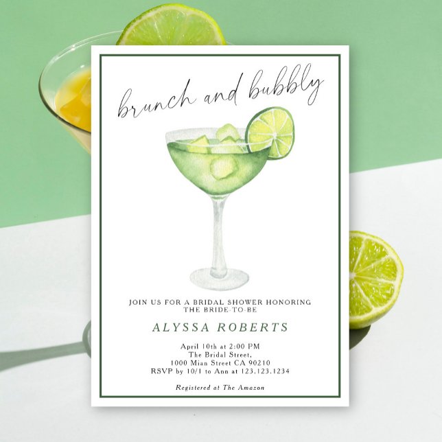 Invitación Margarita Lime Brunch y Bubbly (Subido por el creador)