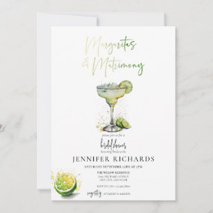 Invitación Margarita   Lime   Ducha tropical de novias